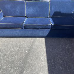 Lily Jack Luxury Blue Micro Fiber Couch $200