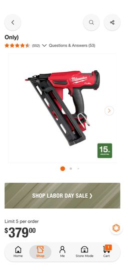 Milwaukee finish nailer