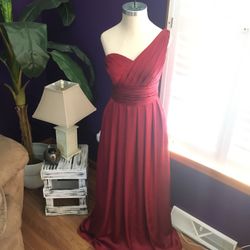 Red/Burgundy floor length dress/gown