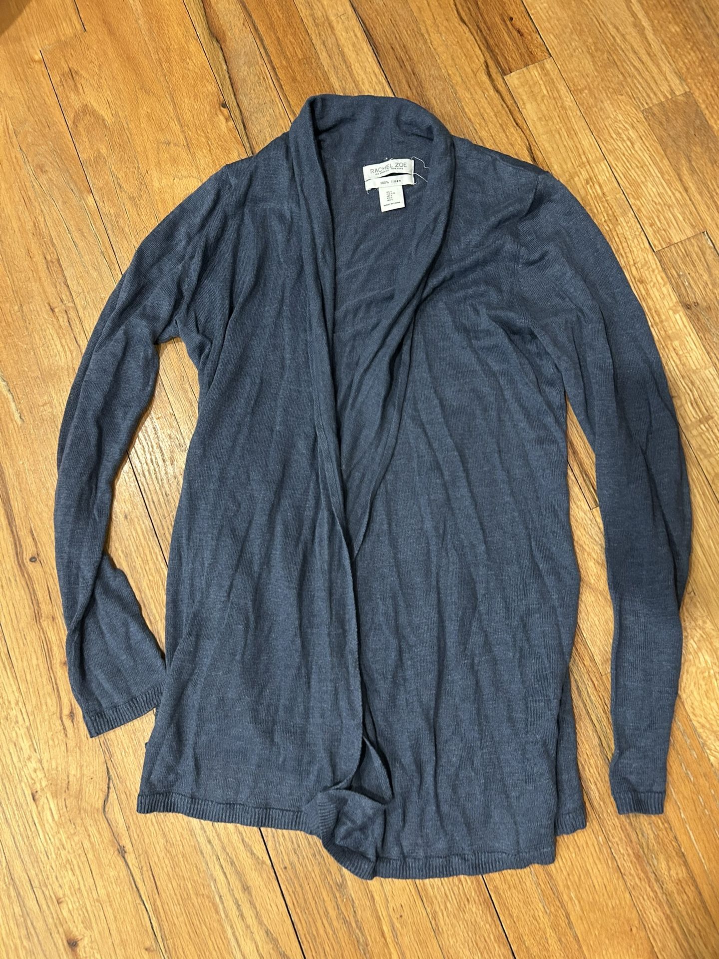 Navy blue long sleeve cardigan size large