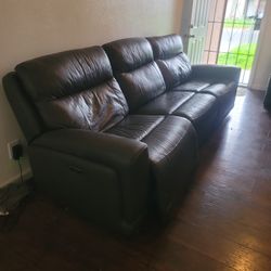 Movie theater style lazy boy leather recliners