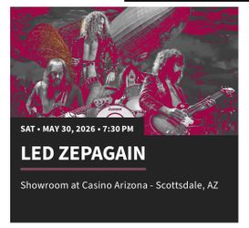 LED ZEPAGAIN at the Showroom at Casino Arizona
