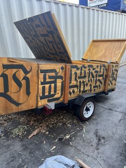Custom Wood Trailer With Locks