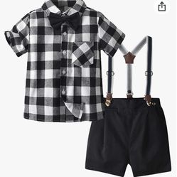 Boys Bow Tie And Suspender Outfit 5/6