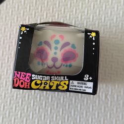 Rare Schylling NeeDoh Pink Sugar Skull Cat Squishy Toy - NWT
