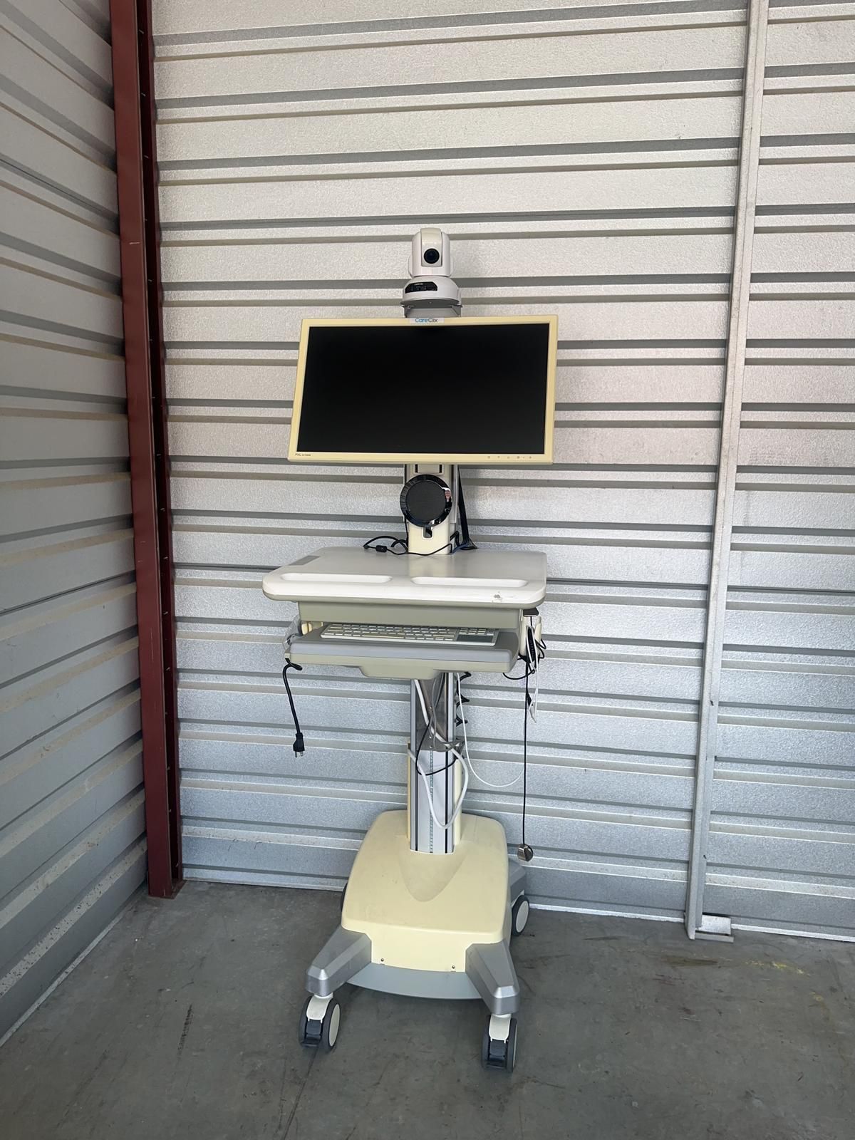 Medical / Telehealth Rolling Computer Carts – Adjustable, with Monitor Options