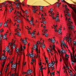 Flora Red Blouse Size 3XL