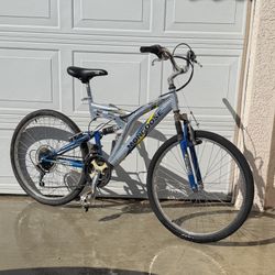Mongoose Domain 15-speed, Dual-Suspension Mountain Bike with 26” wheels - New cables/gear changers