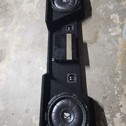 2 - 12" Kickers With Custom Box For Under Seat In Truck With Applifier 
