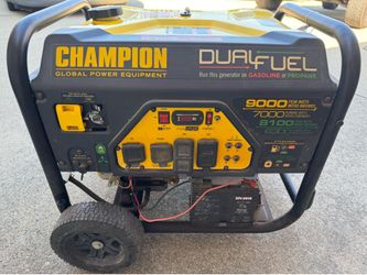 Champion global power dual fuel equipment gasoline or propane generator