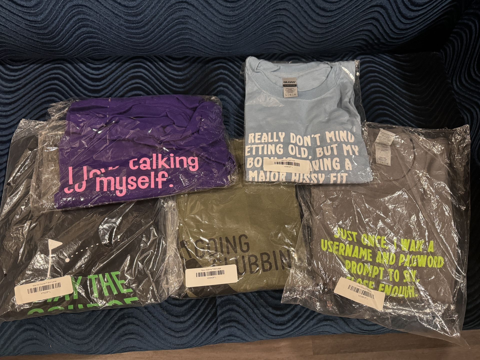 5 Brand New T-shirts in bags - Size Large