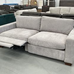 Fabric Power Footrest Sofa