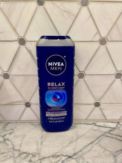 Nivea Men, Relax 3 in 1 Body Wash, Lavender + Sandalwood, 16.9 fl oz (500 ml) New