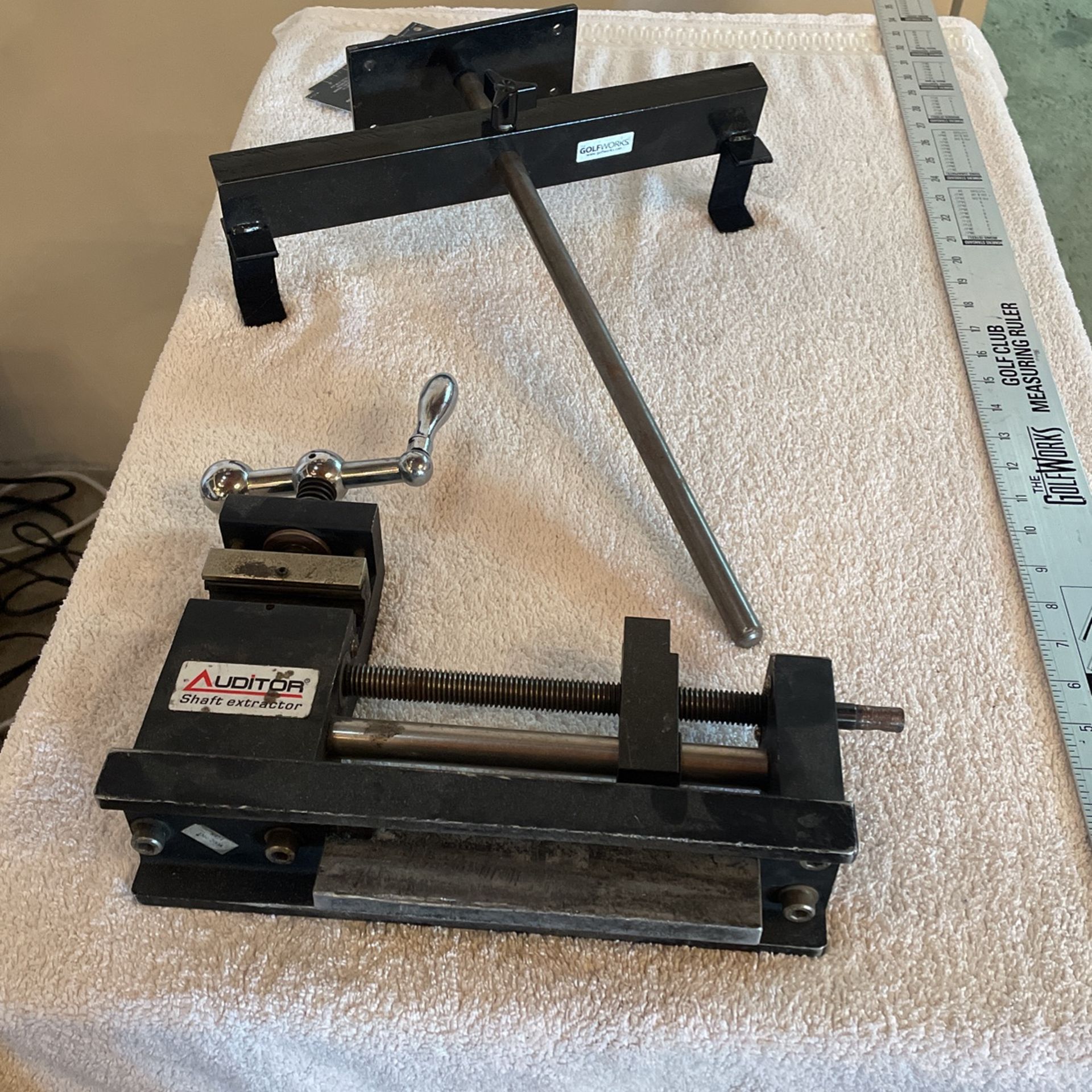 Golf Shaft Extractor + Ferrule Turning Arm, At Home Workshop Pieces