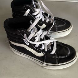 Black white vans size 1