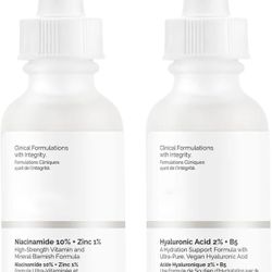The'Ordinary' Niacinamide Serum and Hyaluronic Acid Serum for Face: Advanced Facial Care Bundle 100+ bought in past month