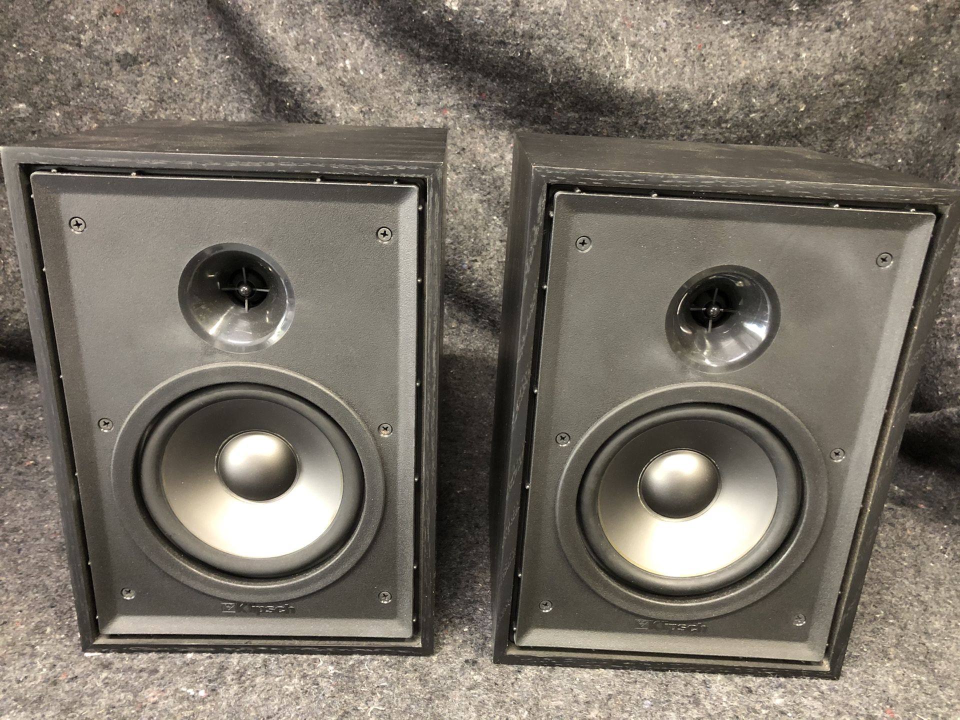 Klipsch KG 1.2 audiophile stereo speakers.