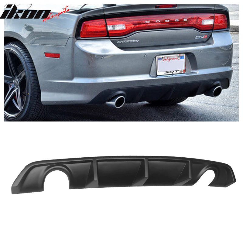 Fits 2012-2014 Dodge Charger SRT8 OE Style Rear Lip Bumper Valance Diffuser PP