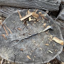 Blacksmith Railroad Spike Barbecue Fork