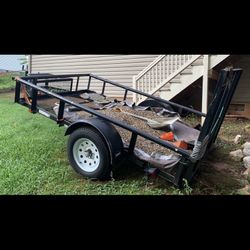 5.5’ X 9’ Carry-On Trailer 5.5-ft x 9-ft Steel mesh Utility Trailer with Ramp Gate (2440-Ib Capacity )
