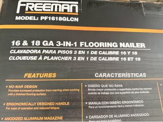 Freeman 16 and 18 Gauge 3-in-1 Cleat Flooring Air Naile