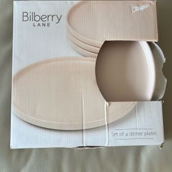 Bilberry Lane Set Of 4 Stoneware Dinner Plates