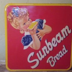 1950s SUNBEAM BREAD METAL SIGN