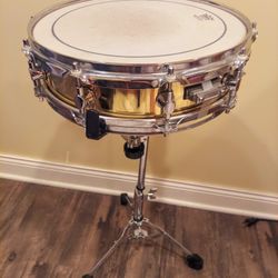 Mapex brass master snare with stand 
