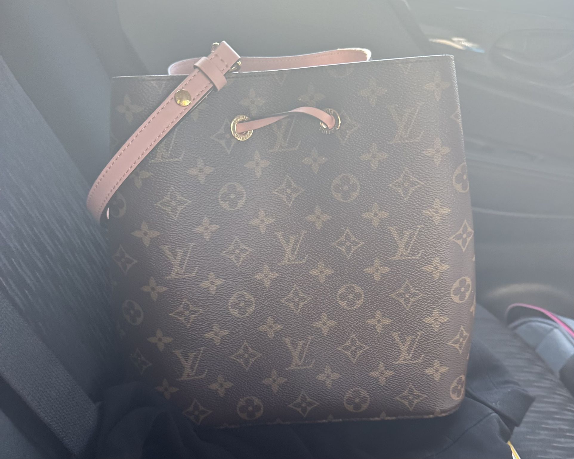 Legit Pink/Brown Louis Vuitton Bag For Sale 