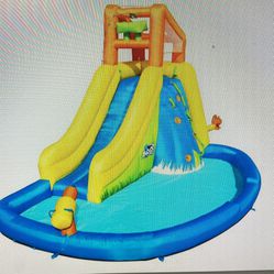 Bestway H20GO Mount Splashmore Kids Inflatable Outdoor Backyard Water Slide Splash Park With Climbing 
