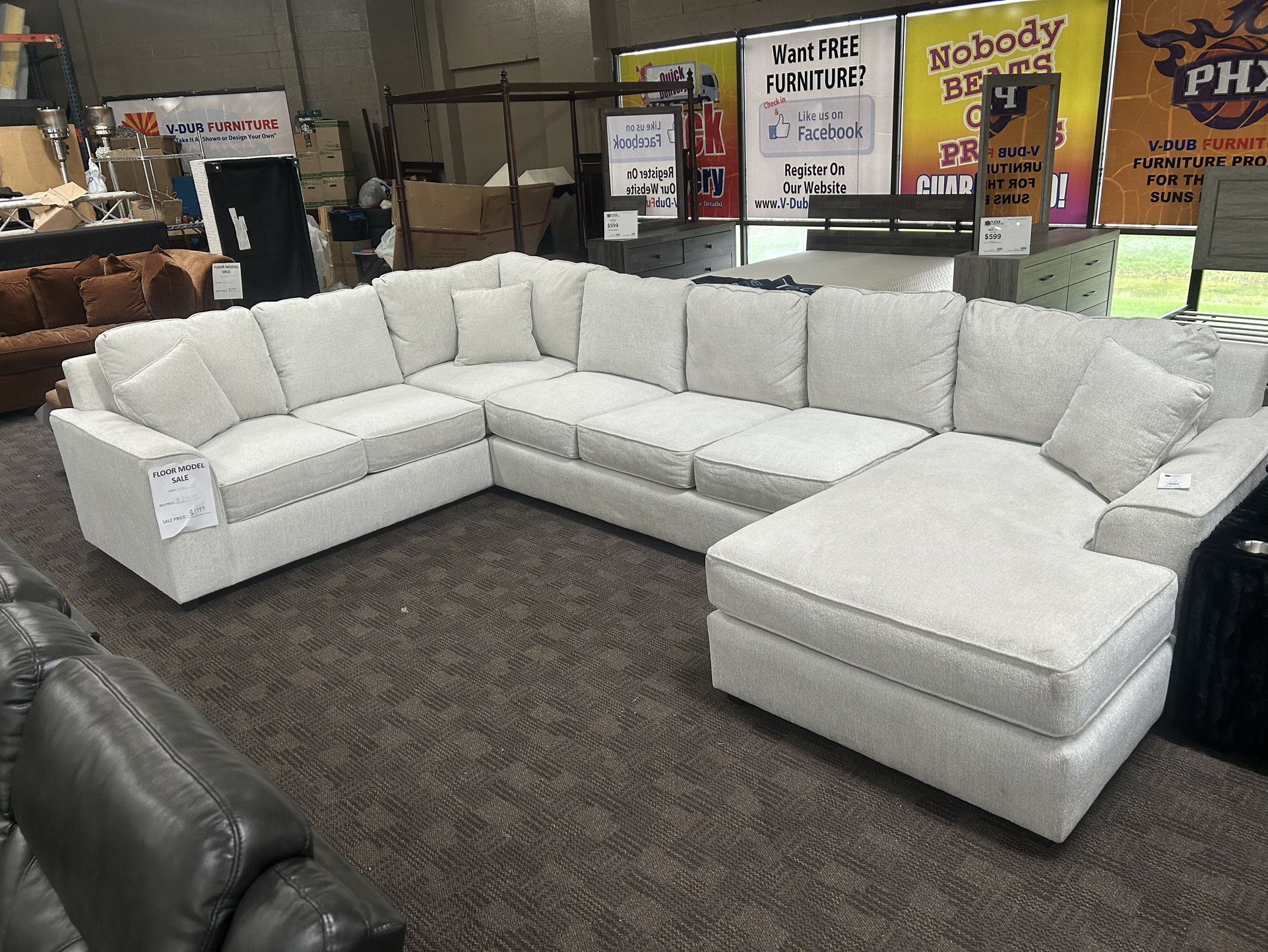 Oversized White Custom Sectional—- Other Colors Available