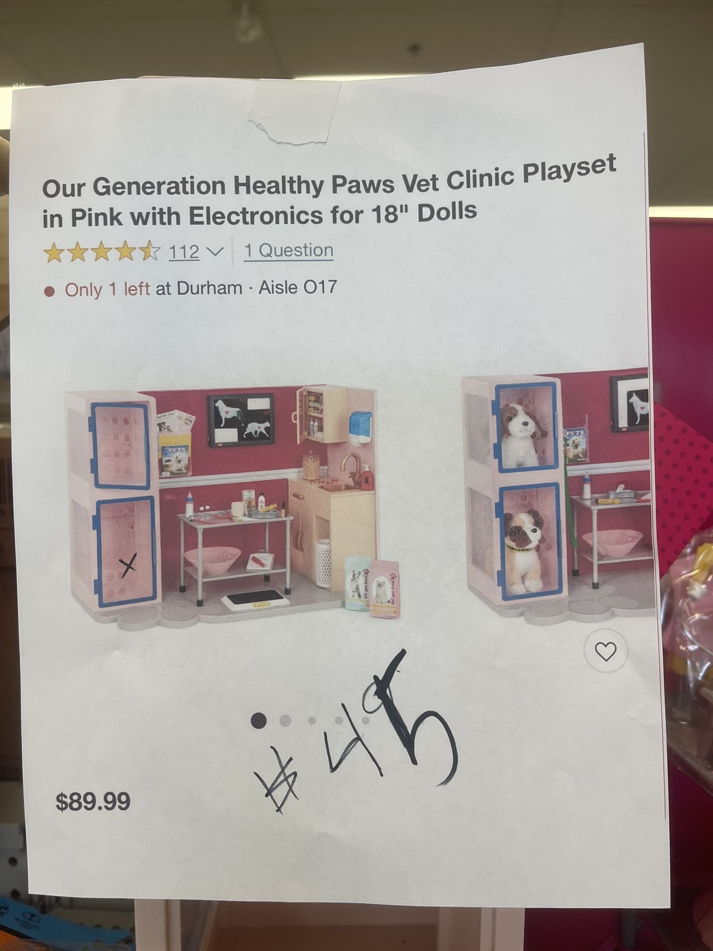Our Generation Healthy Paws Vet Clinic Playset in Pink with Electronics for 18" Dolls