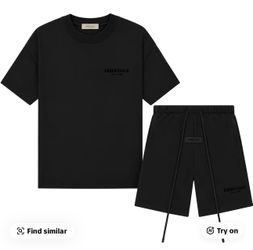 Fear of God Essentials Shorts  Stretch Limo/Black OVER SIZE C