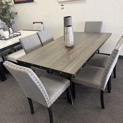 Dining table with 6 chairs