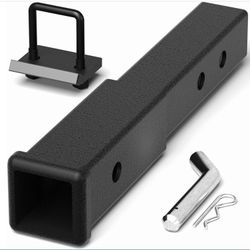 Trailer Hitch Extension For 2-Inch Receiver - Heavy Duty Hitch Extender 2 Inch, 5000 Lbs Capacity, Carbon Steel With Dual Coating, Hitch Pins & Anti R