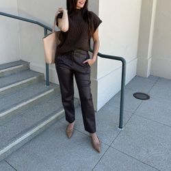 Brown Knitted Sweater Vest 