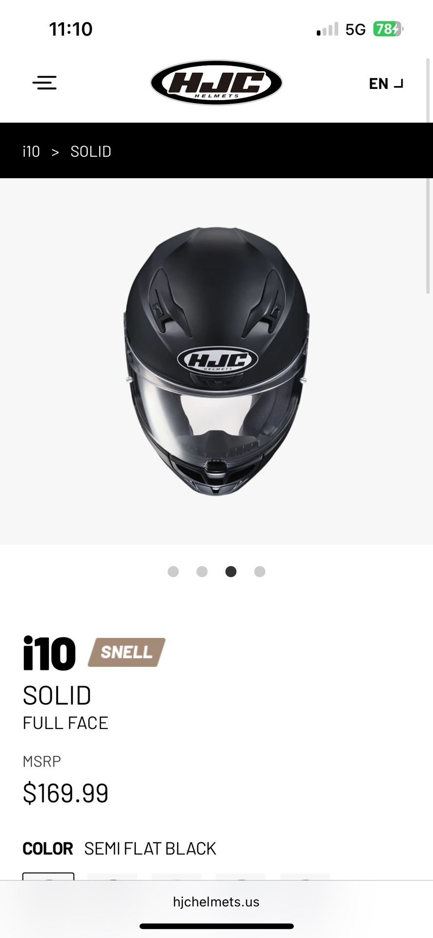Motorcycle helmet
