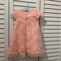 Peach Dress 12 Months