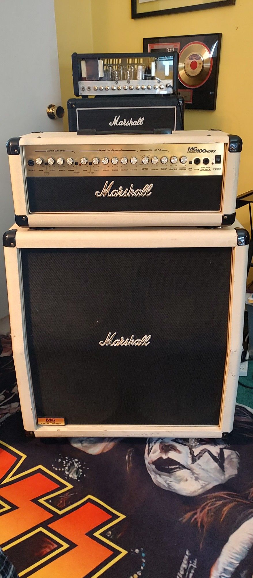 Marshall MG Series 100 HDFX Half Stack White Special Edition