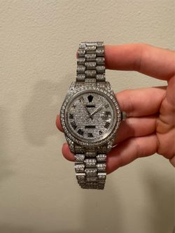 Fully Iced Out Custom Watch - Real VVS Moissanite (Automatic)
