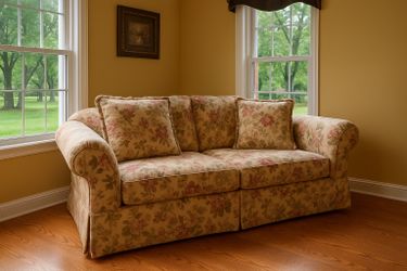DISCOUNTED PRICE FOR TODAY vintage floral couch in Great Condition 