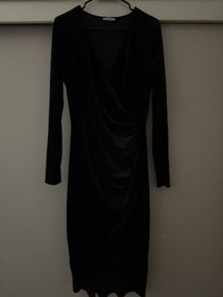 Black velvet dress