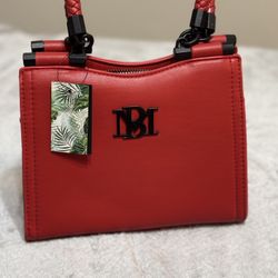 Badgley Mischka Red Hand Bag - New With Tags
