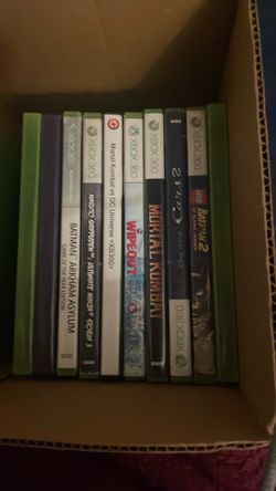 XBOX 360 games and controllers. Xbox 1 Controllers. READ DISC FOR PRICE AND DETAILS.