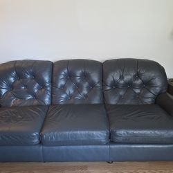 Leather Three Seat Sofa Set