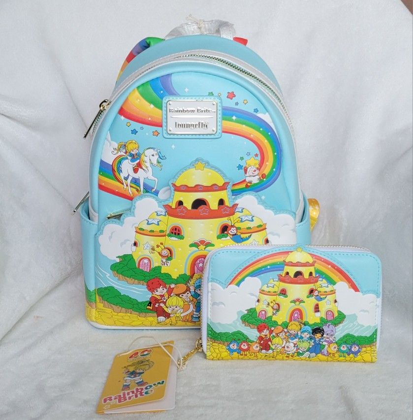 Loungefly Disney Rainbow Brite backpack and wallet