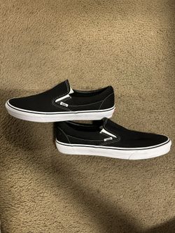 VANS Classic Slip On Black Shoes Size 12