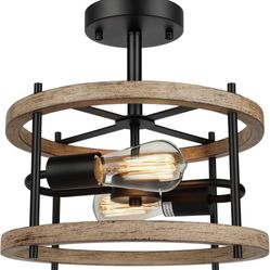 Wooden Flush Celling Light Fixtures