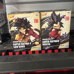 Banpresto DRAGON BALL GT Saiyan 4 Vegeta + Goku Set Lot - Bandai Figure