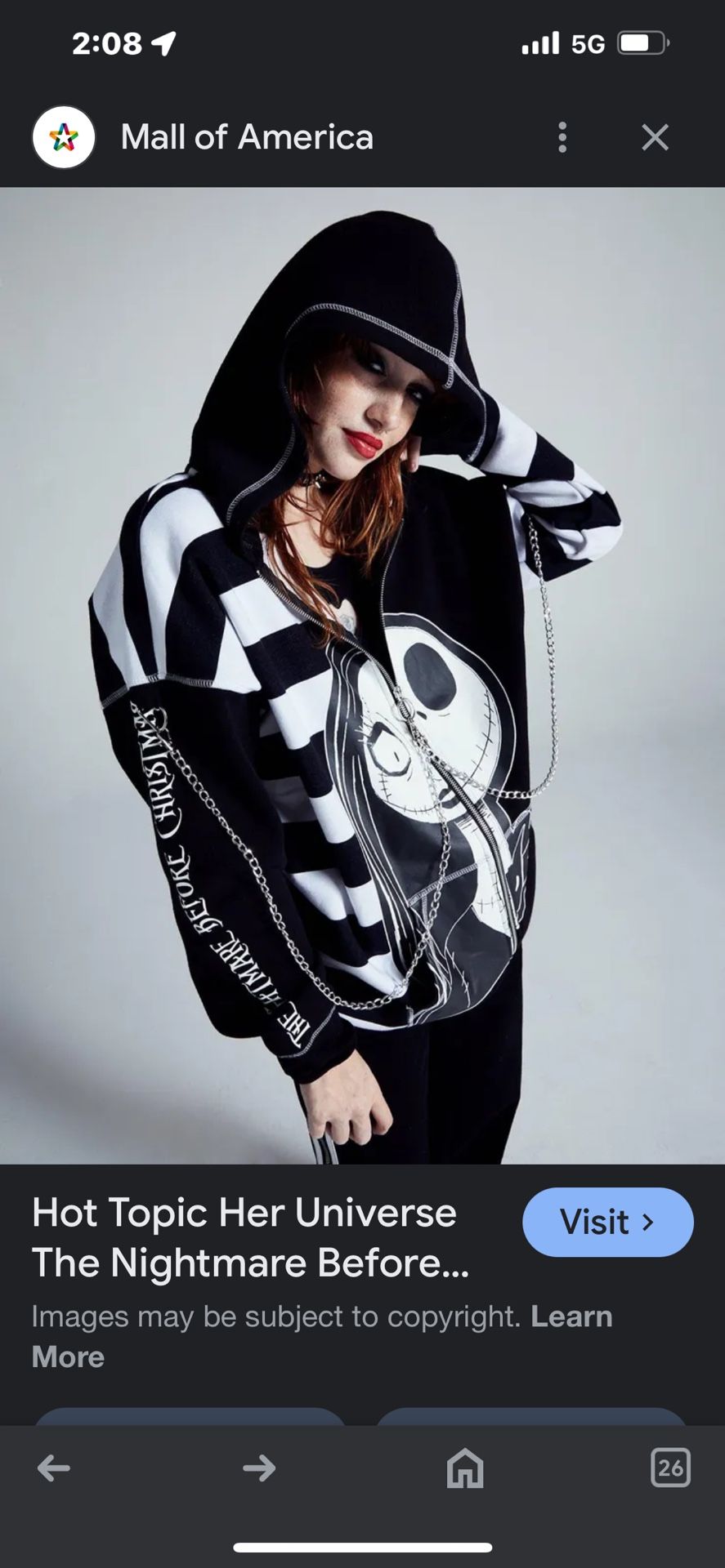 DISNEY NIGHTMARE BEFORE CHRISTMAS ZIP UP HOODIE. (sweatshirt) !! Gorgeous! OVERZIZED “small” that fits ip to size LARGE!